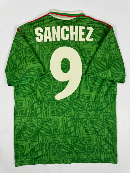 1994 UMBRO MEXICO HOME JERSEY HUGO SANCHEZ 9-(M)