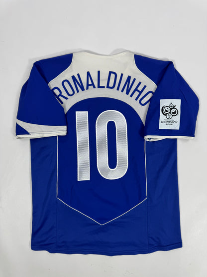 2004/05 NIKE T90 BRAZIL AWAY JERSEY RONALDINHO 10 (M)