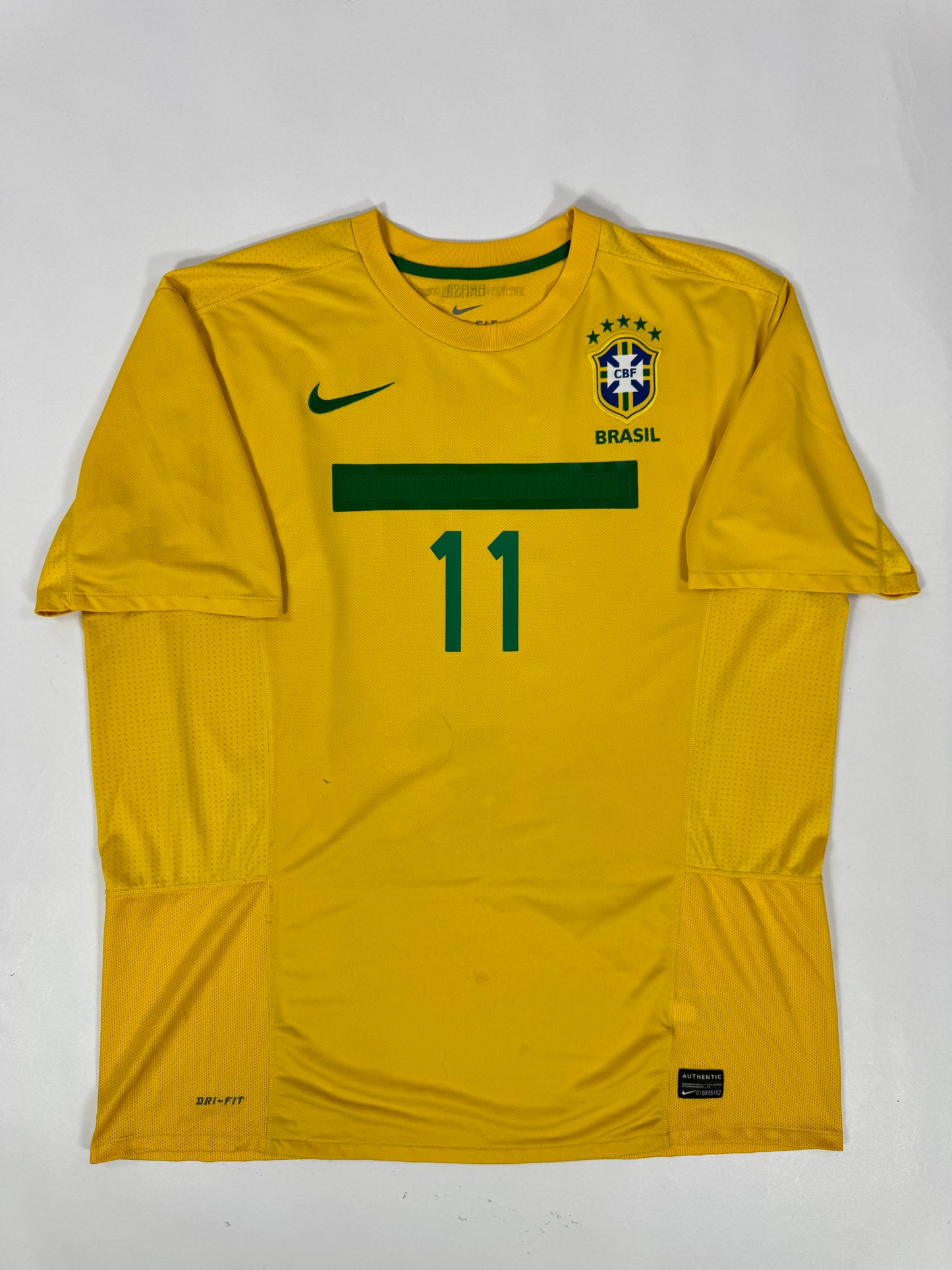 2011 NIKE BRAZIL HOME JERSEY NEYMAR 11-(XXL)
