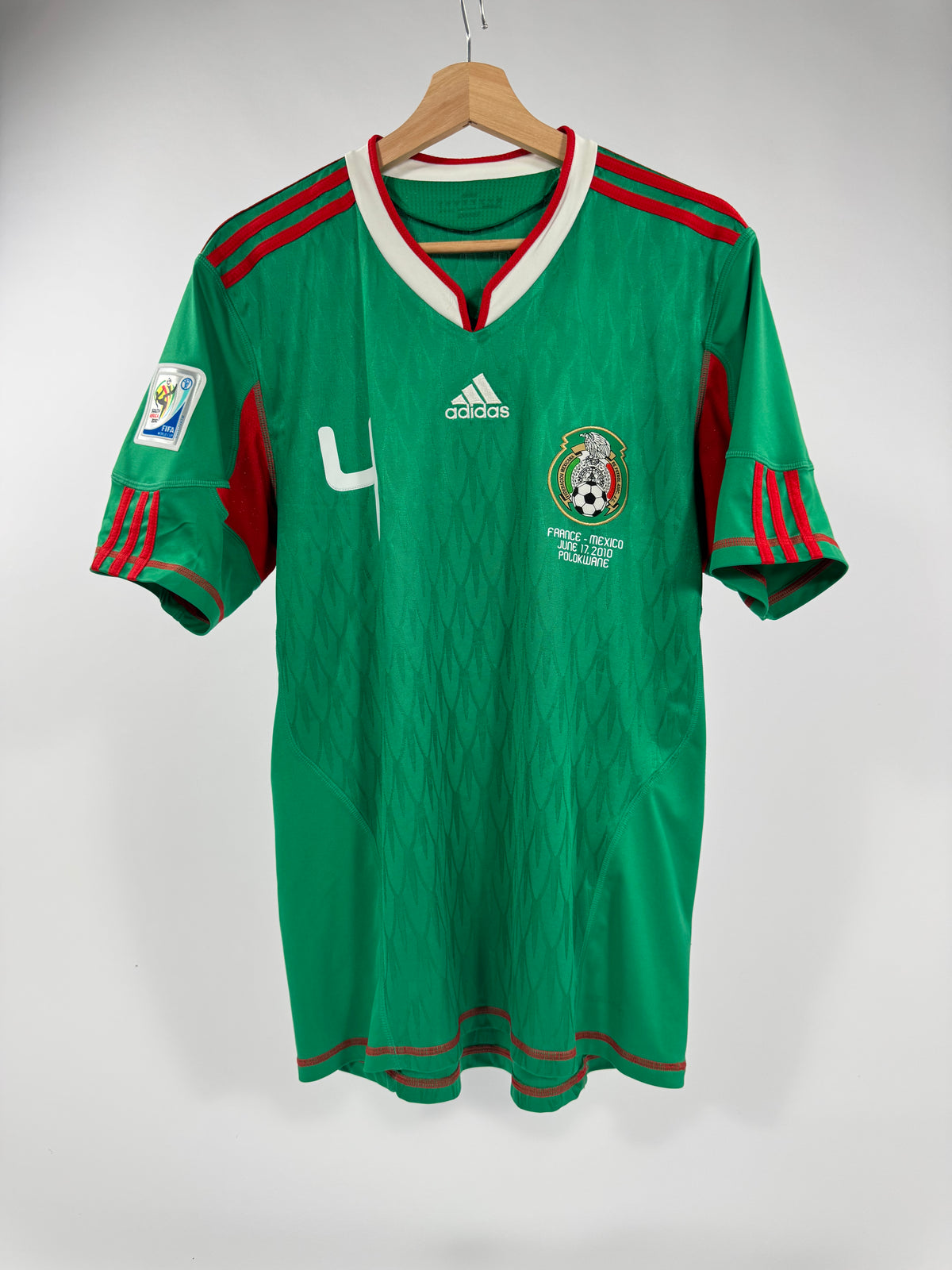 2010 WORLD CUP ADIDAS MEXICO HOME JERSEY RAFA MARQUEZ 4 (M)