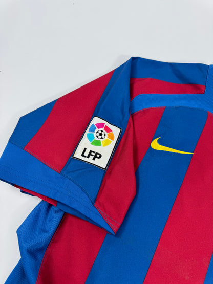2005/06 NIKE T90 FC BARCELONA HOME JERSEY RONALDINHO 10 (S)