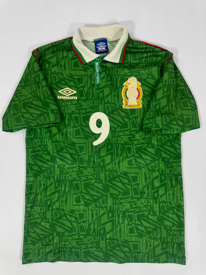 1994 UMBRO MEXICO HOME JERSEY HUGO SANCHEZ 9-(M)