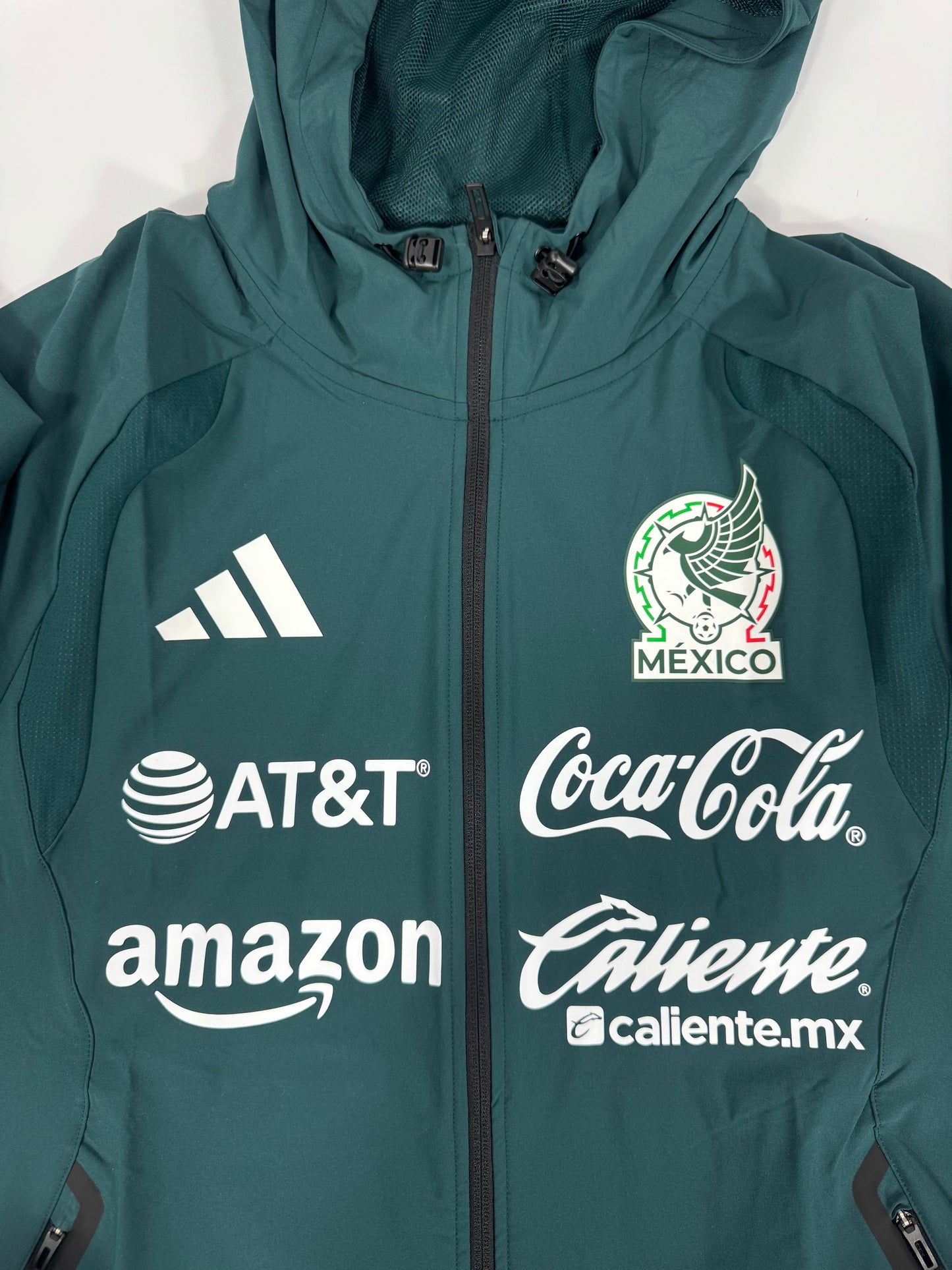 2026 ADIDAS MEXICO TEAM ISSUE (UTILERIA) FULL ZIP WINDBREAKER JACKET (L)