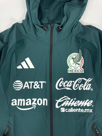 2026 ADIDAS MEXICO TEAM ISSUE (UTILERIA) FULL ZIP WINDBREAKER JACKET (L)