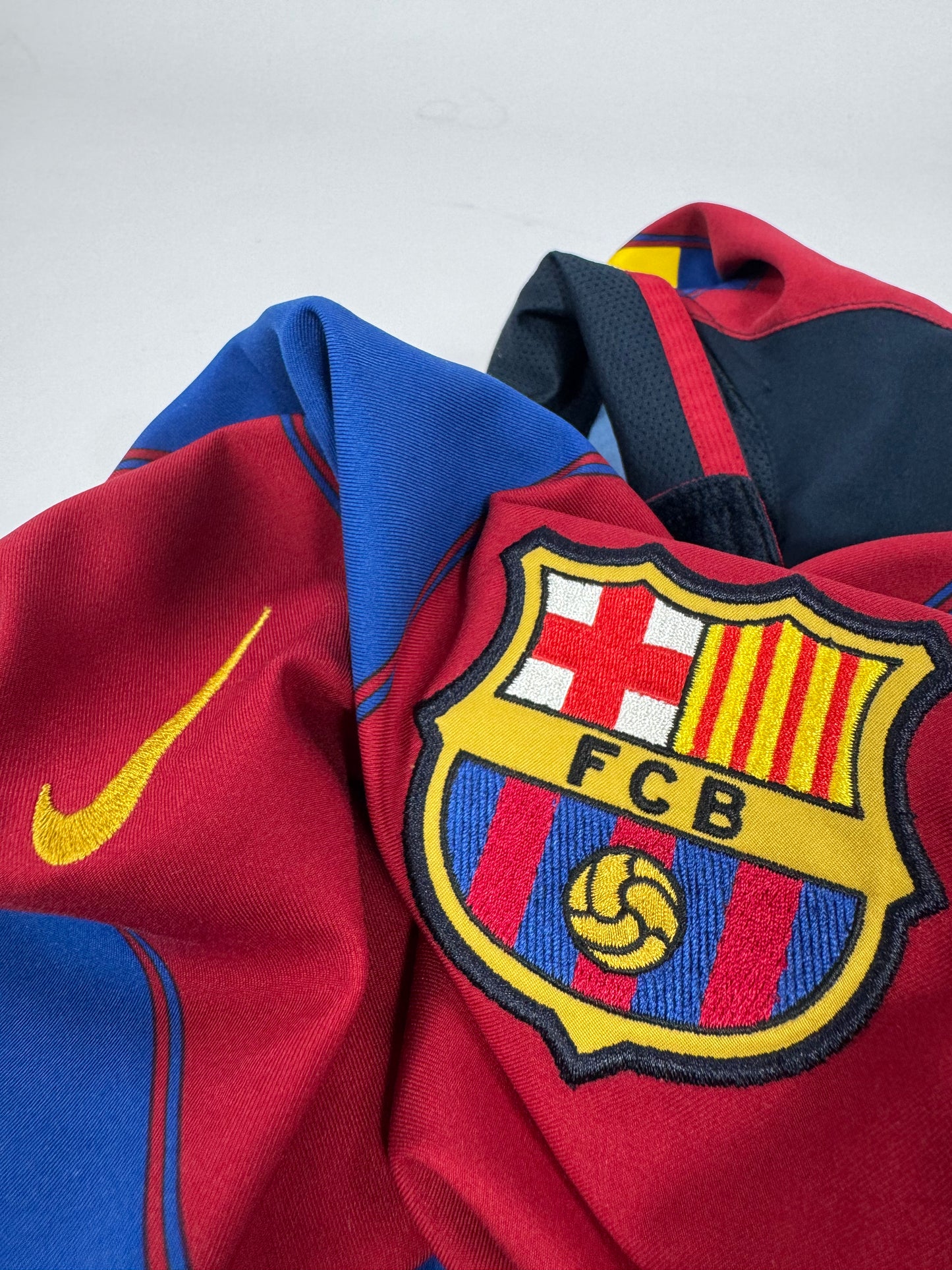 2003/2004 NIKE FC BARCELONA HOME JERSEY MARQUEZ 4-(XL)