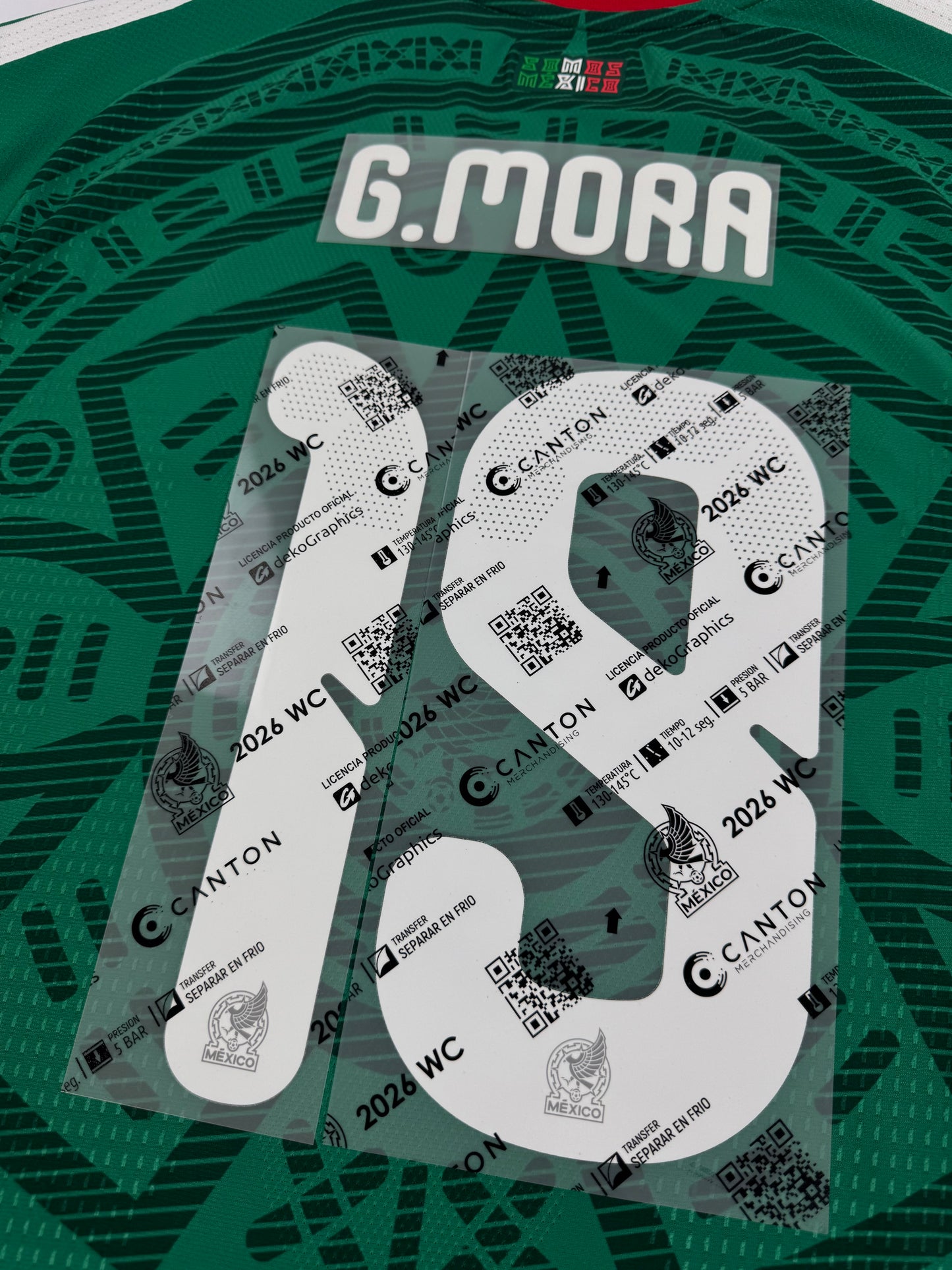 2026 MEXICO HOME JERSEY NAME SET-GILBERTO MORA 19