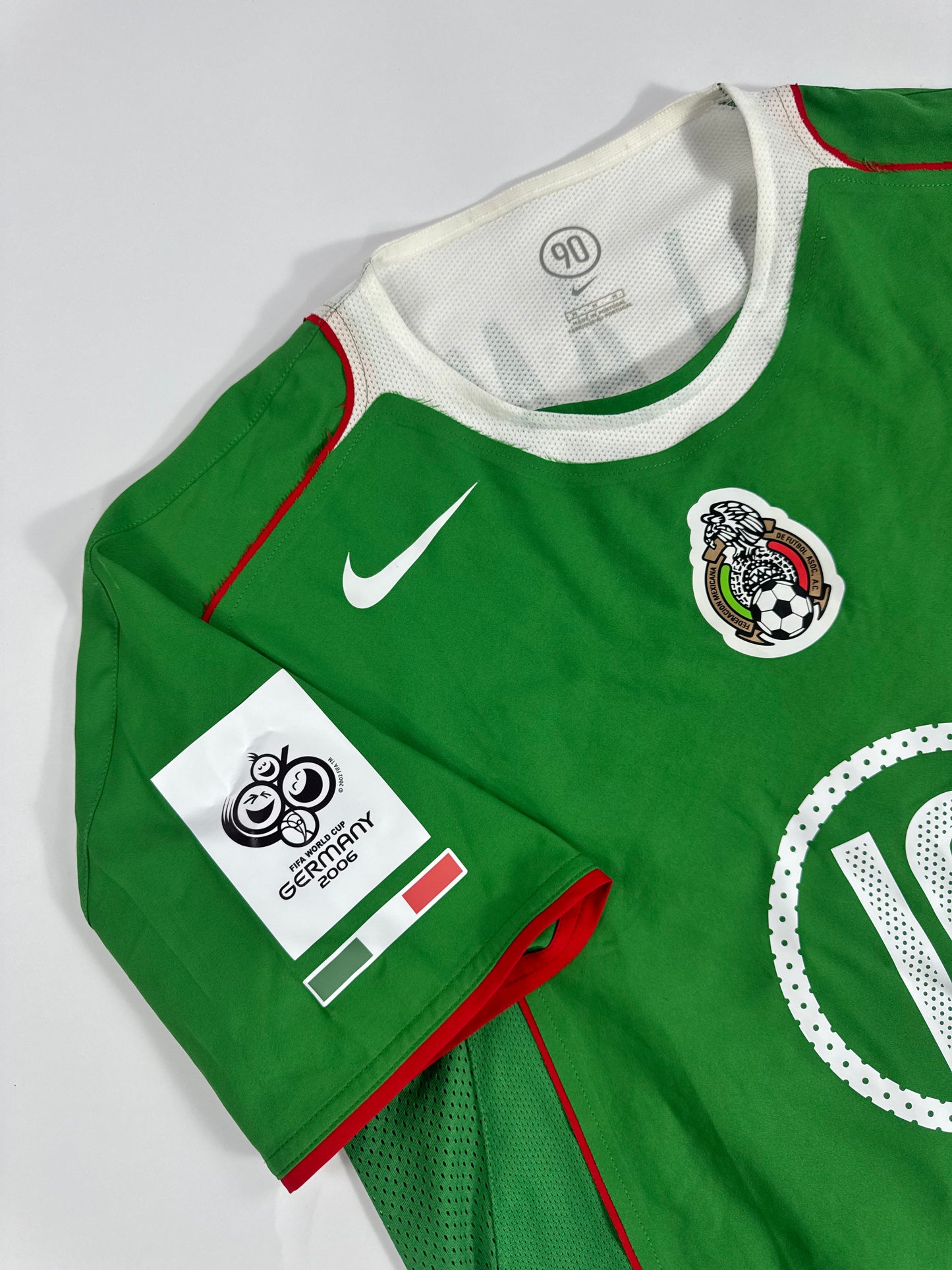 2004/05 NIKE T90 MEXICO HOME JERSEY CUAUHTEMOC BLANCO 10 PLAYER ISSUE UTILERIA (M)