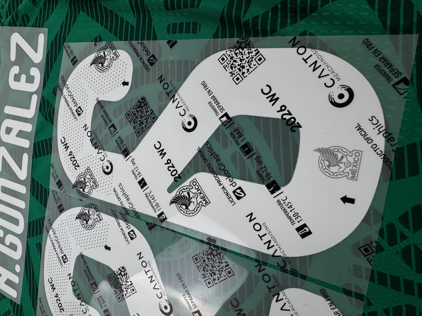 2026 OFFICIAL MEXICO WORLD CUP HOME NAME SET ARMANDO GONZALEZ 26