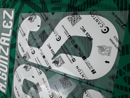2026 OFFICIAL MEXICO WORLD CUP HOME NAME SET ARMANDO GONZALEZ 26