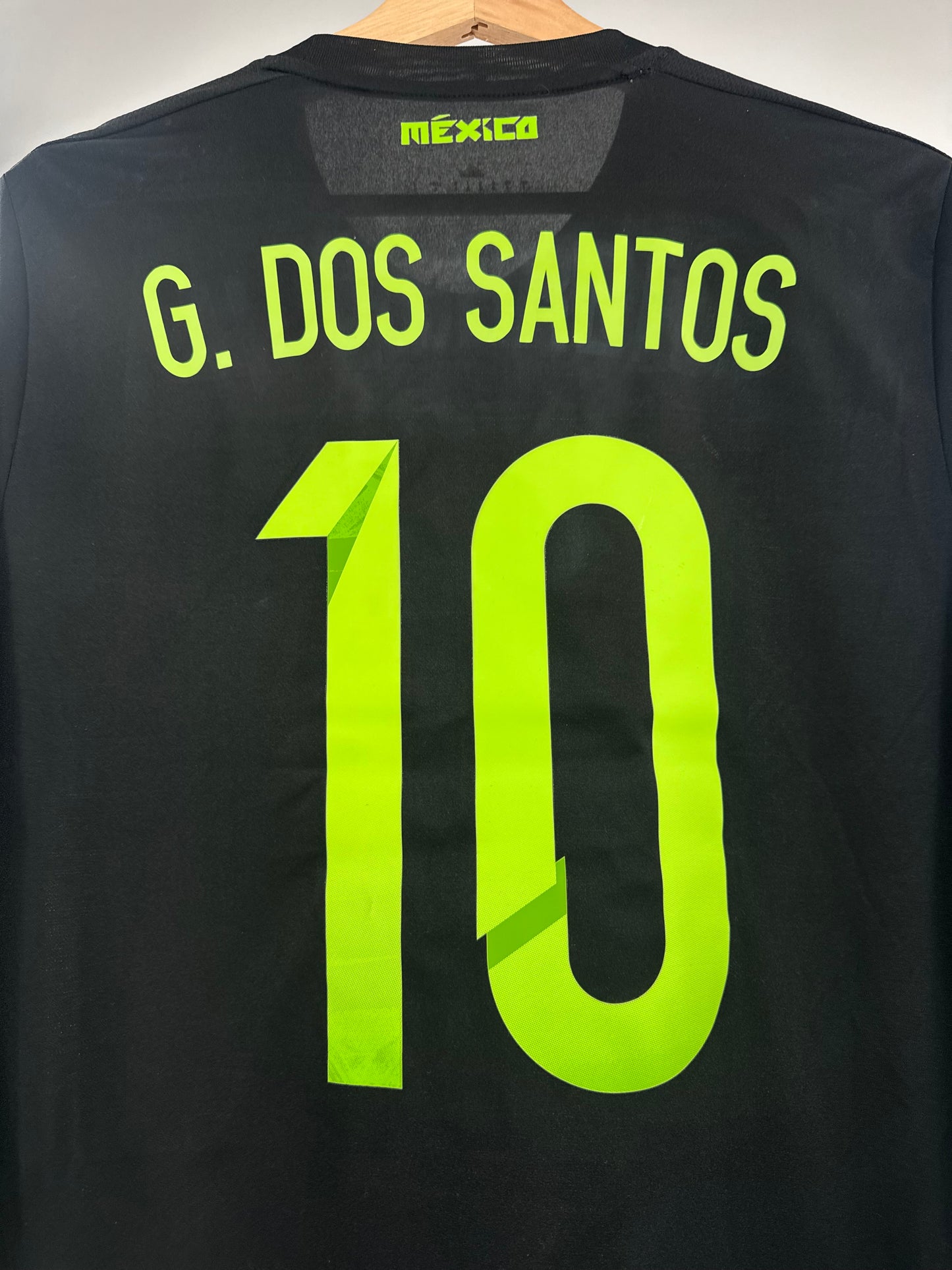 2015 MEXICO HOME JERSEY GIO DOS SANTOS ADIZERO PLAYER ISSUE SIZE 8(L)