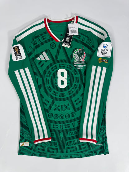 2026 ADIDAS MEXICO HOME JERSEY AUTHENTIC LONG SLEEVE PLAYER VERSION NEW WITH TAGS FIDALGO 8 (S)