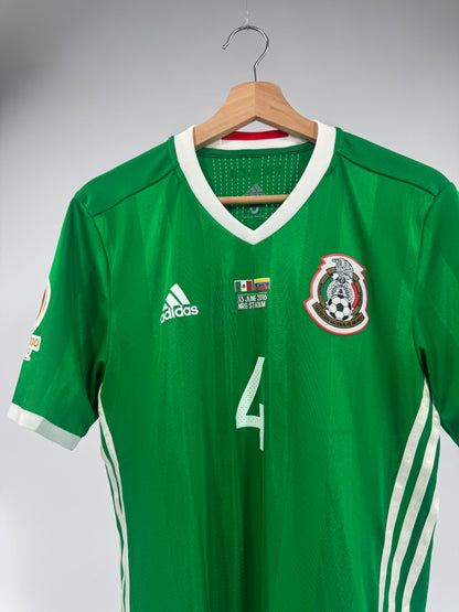 2016 ADIDAS MEXICO HOME JERSEY RAF MARQUEZ 4 PLAYER ISSUE UTILERIA (SIZE 6)