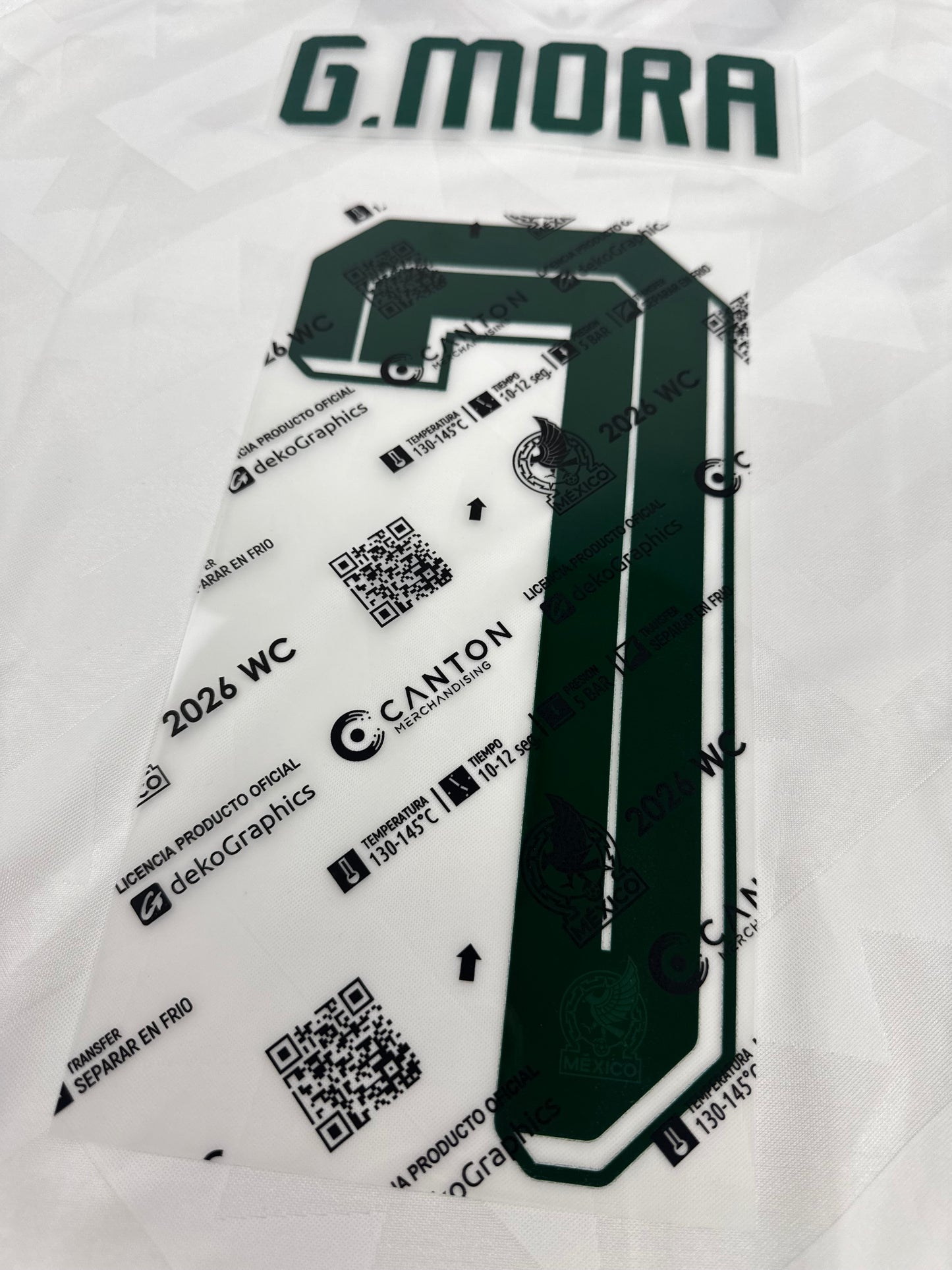 2026 OFFICIAL MEXICO WORLD CUP AWAY NAME SET-GILBERTO MORA 7