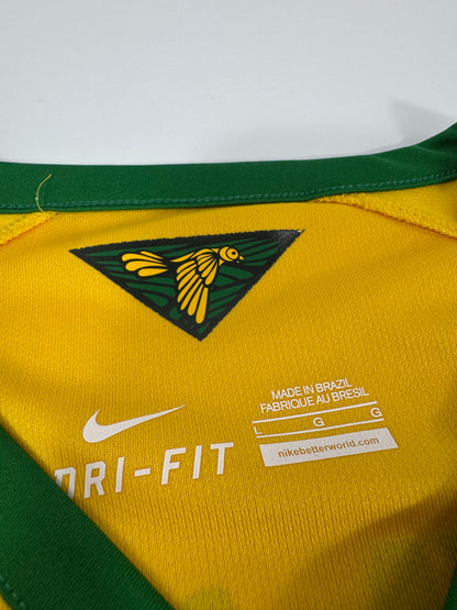 2014 NIKE BRAZIL HOME JERSEY NEYMAR JR 10 (LARGE)