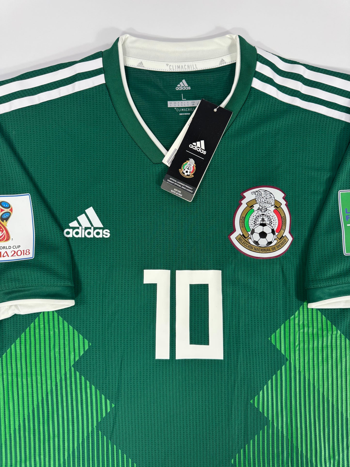 2018 ADIDAS MEXICO HOME JERSEY GIO DOS SANTOS 10 NEW WITH TAGS (L)  PLAYER VERSION