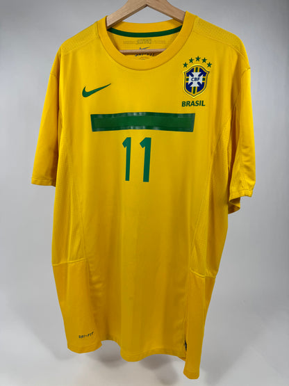 2011 NIKE BRAZIL HOME JERSEY NEYMAR 11-(XXL)