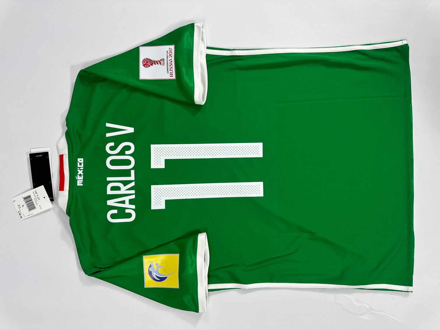 2016/17 ADIDAS MEXICO HOME JERSEY NEW WITH TAGS CONFEDERATIONS CUP CARLOS VELA 11 (L)