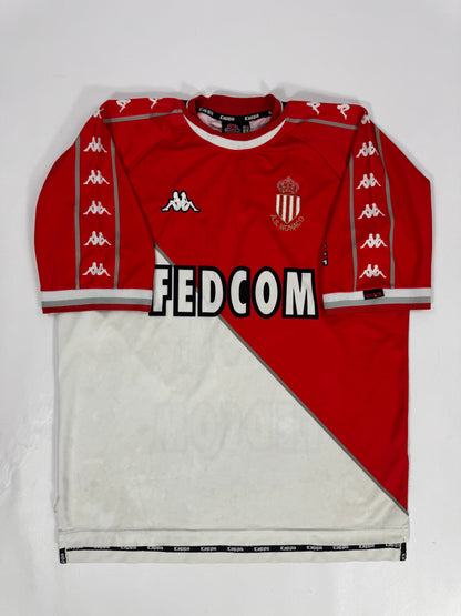1999/2000 KAPPA AS MONACO HOME JERSEY MARQUEZ 4-(XL)