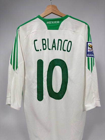 2009 ADIDAS MEXICO AWAY JERSEY CUAUHTEMOC BLANCO 10-(L)