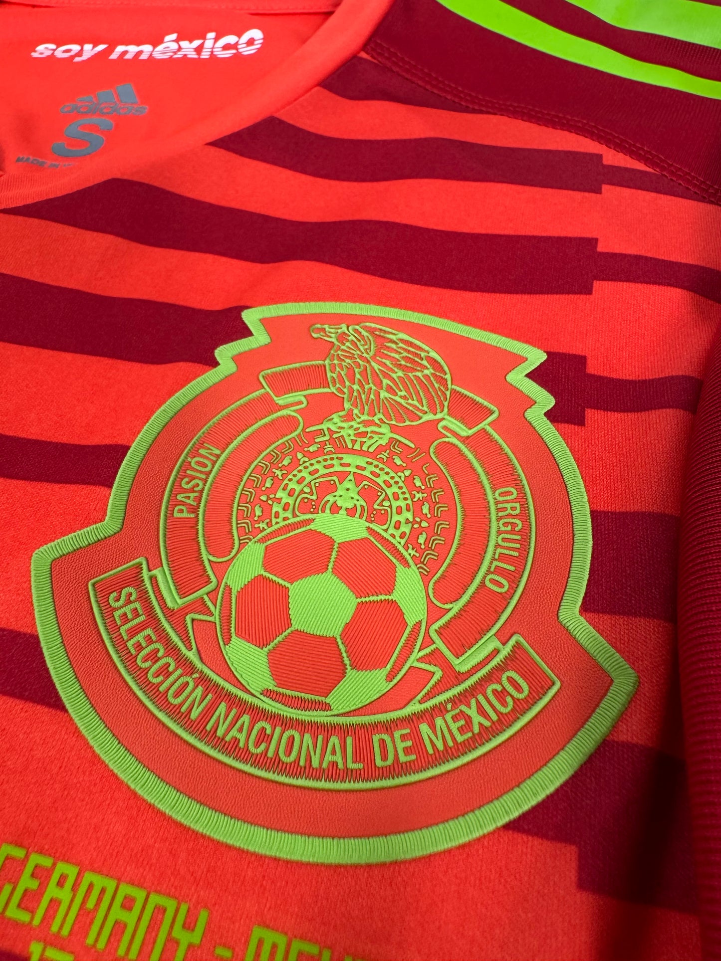 2018 WORLD CUP ADIDAS MEXICO GK JERSEY OCHOA 13 PLAYER ISSUE (UTILERIA) (S)