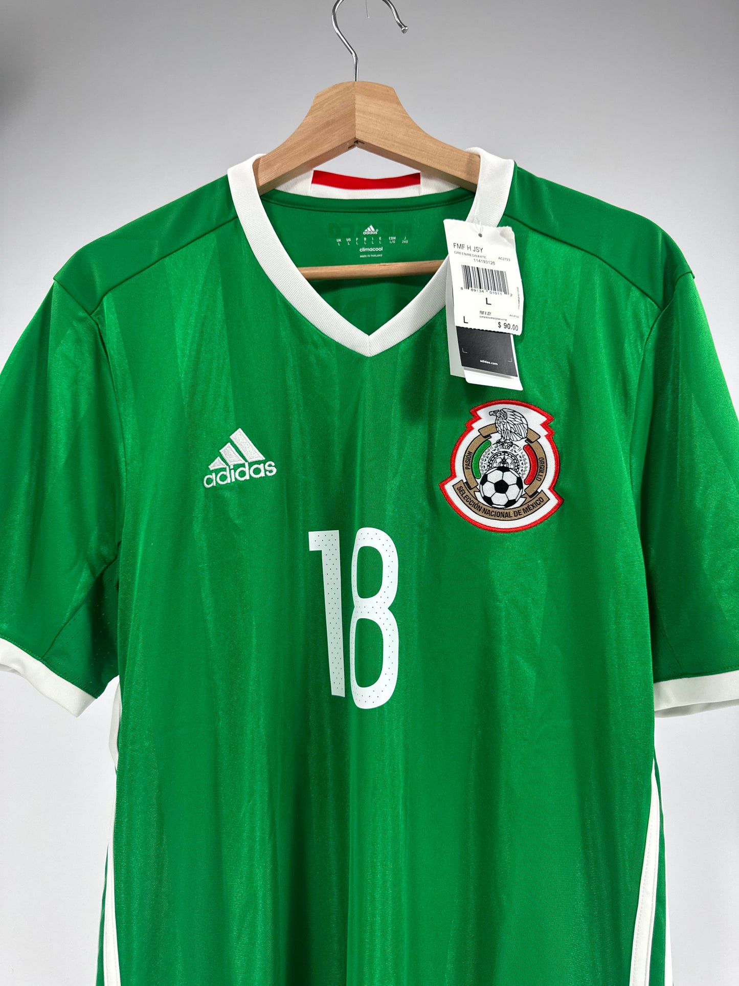2016/17 ADIDAS MEXICO HOME JERSEY NEW WITH TAGS ANDRES GUARDADO 18 (L)