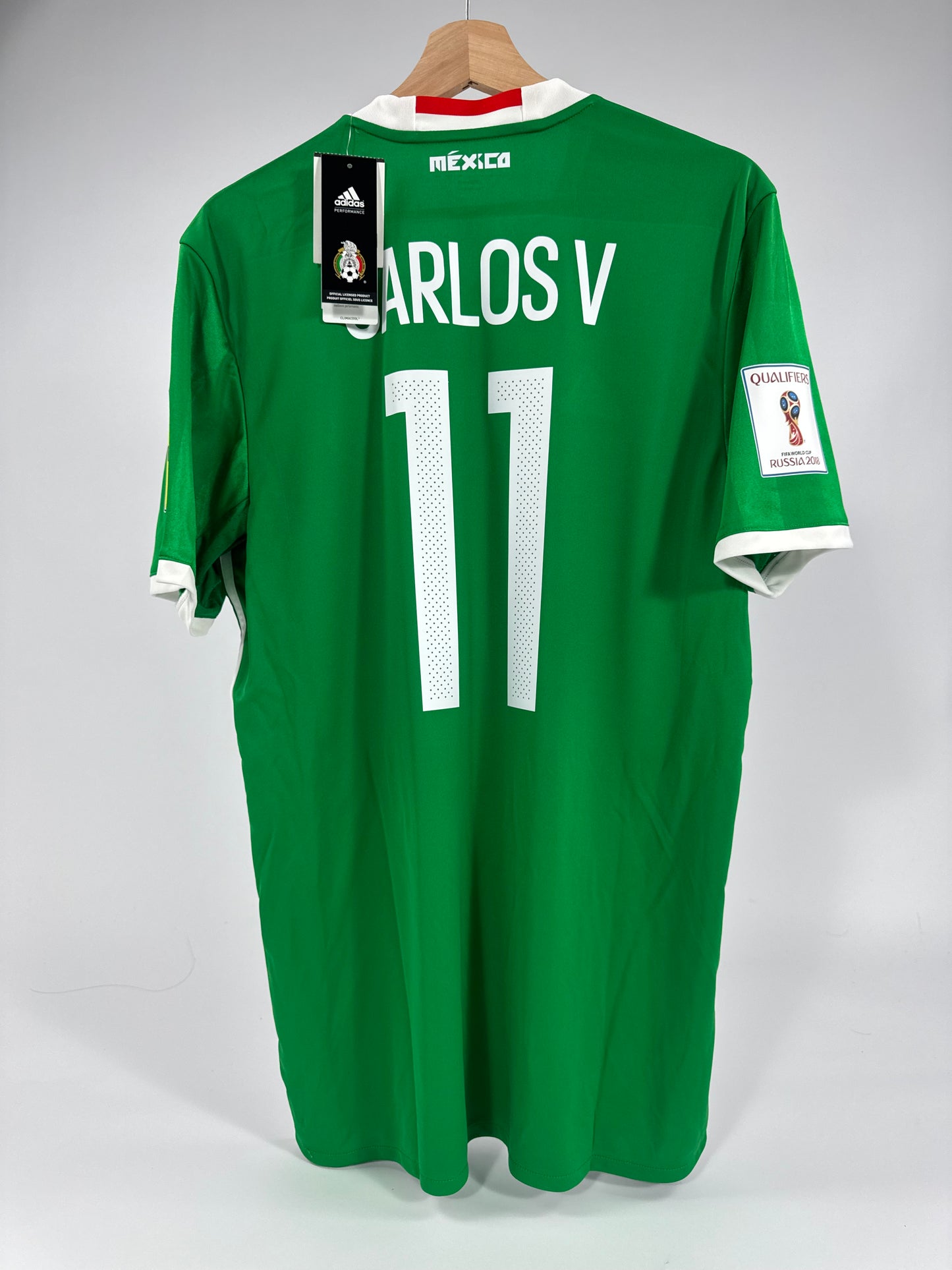2016/17 ADIDAS MEXICO HOME JERSEY NEW WITH TAGS CARLOS VELA 11 WORLD CUP QUALIFIERS (L)