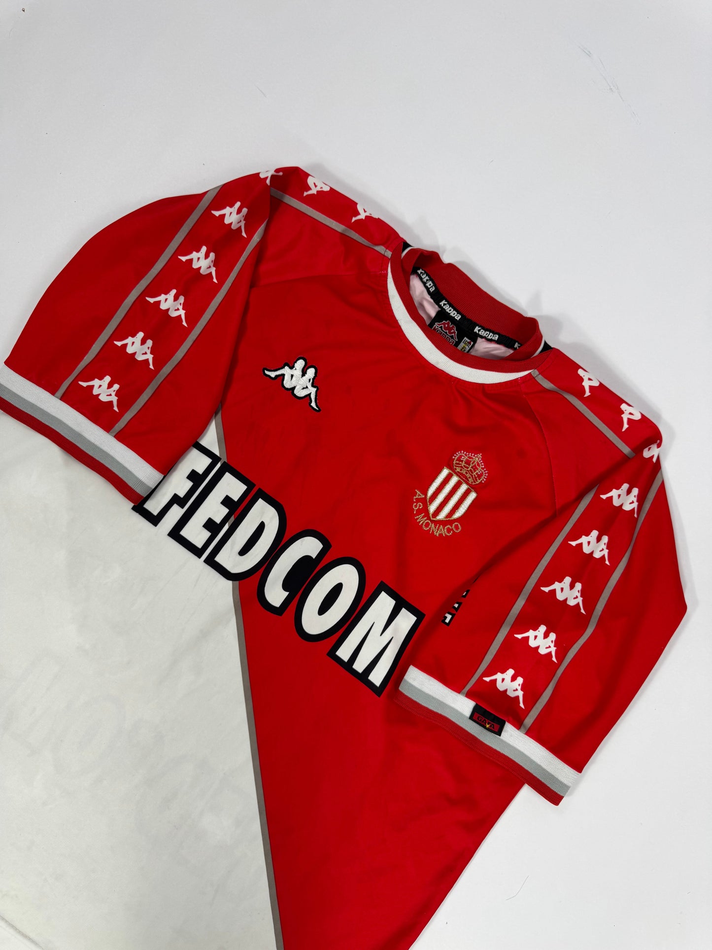 1999/2000 KAPPA AS MONACO HOME JERSEY MARQUEZ 4-(XL)