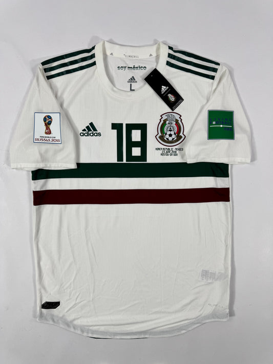 2018 ADIDAS Mexico Away Jersey Guardado 18 PLAYER ISSUE-(L)