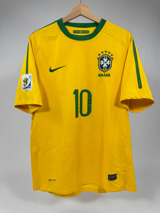 2010 NIKE Brazil Home Jersey-KAKA 10-(M)