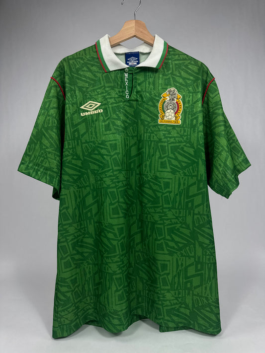 1994 UMBRO MEXICO HOME JERSEY-(XL)