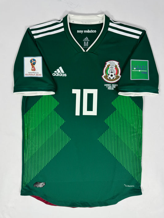 2018 ADIDAS MEXICO HOME JERSEY PLAYER ISSUE UTILERIA-(M)