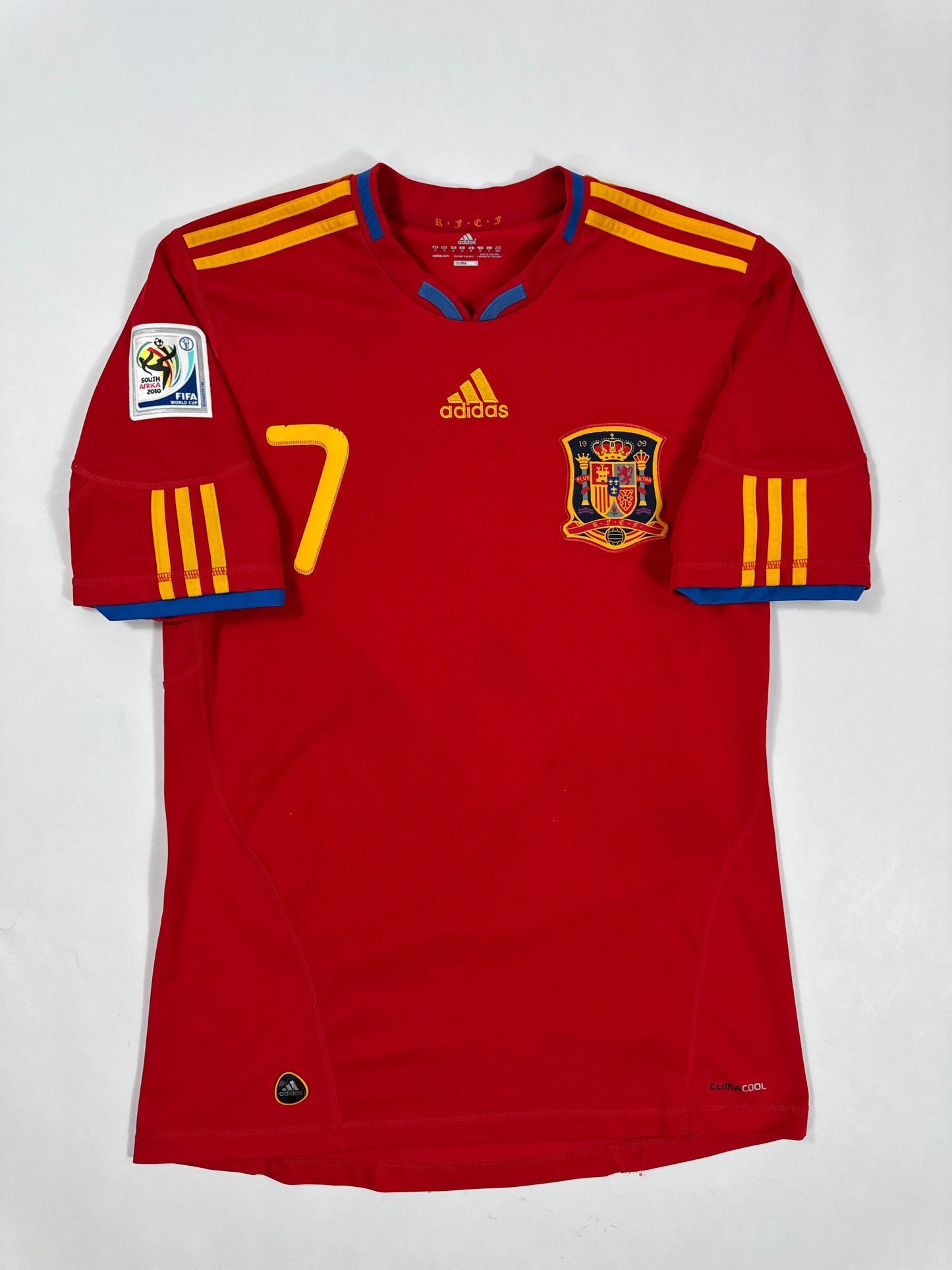 2010 ADIDAS Spain Home Jersey-DAVID VILLA 7