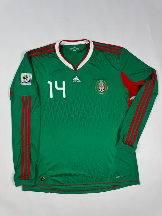 2010 ADIDAS Mexico Home Jersey LONG SLEEVE-JAVIER HERNANDEZ 14
