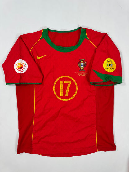 2004/05 NIKE T90 Portugal Home Jersey-CRISTIANO RONALDO 17