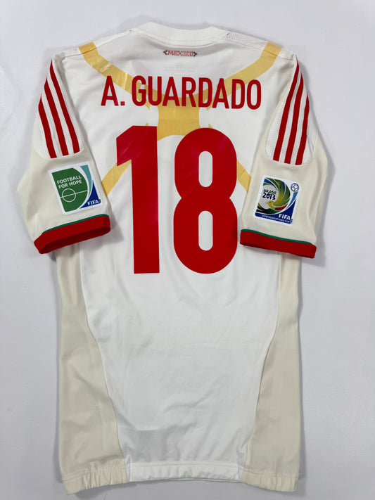 2013 ADIDAS TECHFIT Mexico Away Jersey PLAYER ISSUE GUARDADO 18-SIZE 8(L)