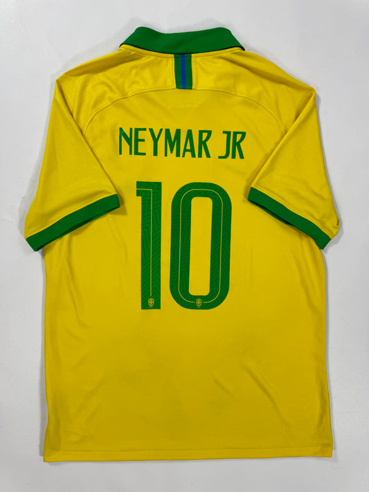2019 NIKE Brazil Home Jersey-NEYMAR JR 10-(XL)