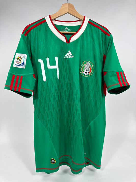 2010 ADIDAS MEXICO HOME JERSEY J.HERNANDEZ 14-(L)