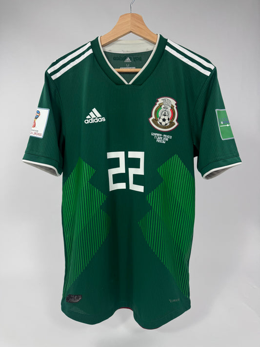 2018 ADIDAS MEXICO HOME JERSEY-LOZANO 22-(M)