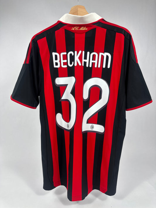 2009 ADIDAS AC MILAN HOME JERSEY BECKHAM 32-(M)