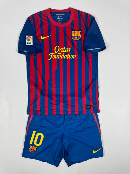 2011/12 FC BARCELONA HOME UNIFORM FULL KIT SHIRT+SHORTS MESSI 10 -(M)