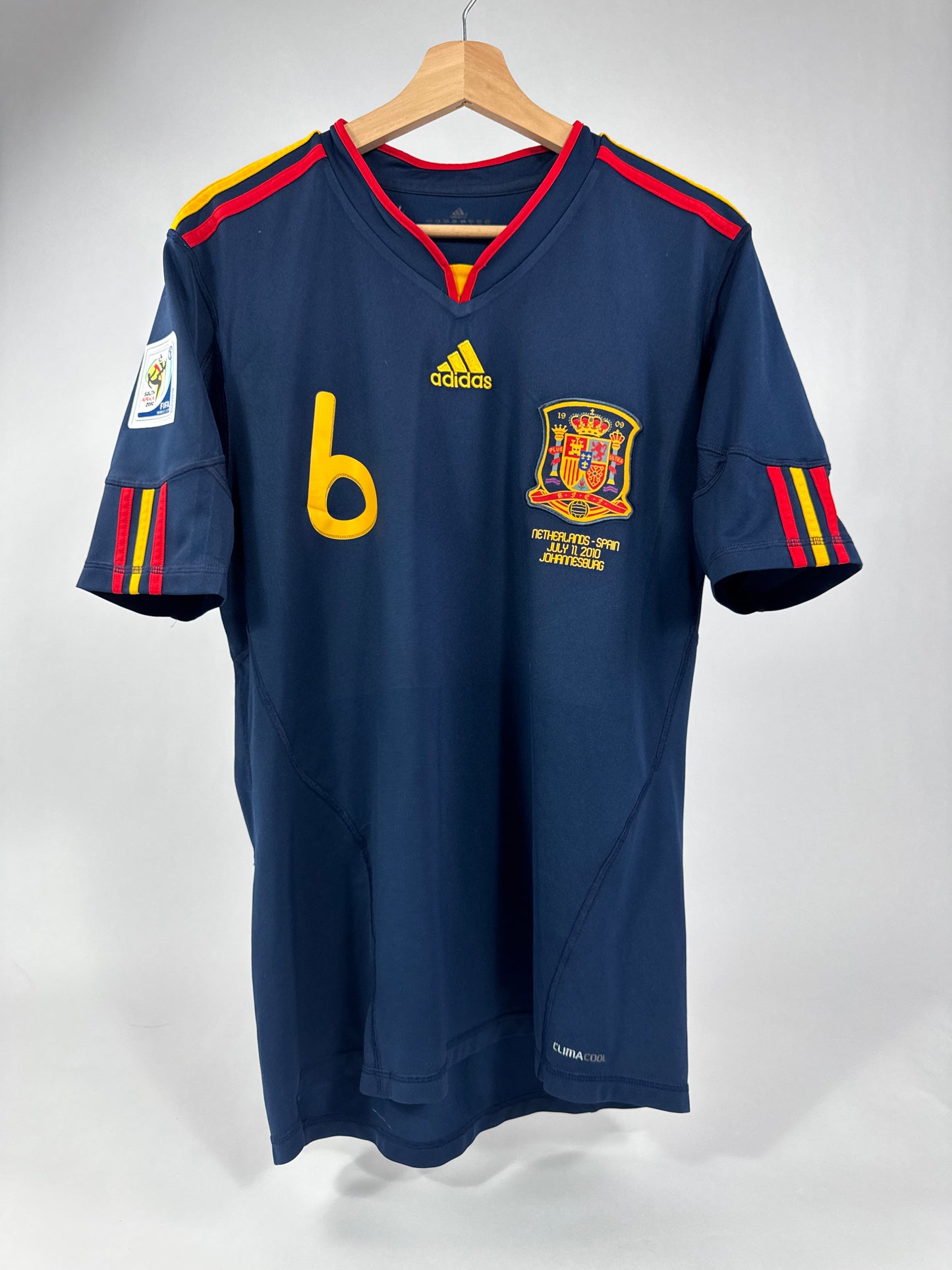 2010 ADIDAS SPAIN AWAY JERSEY INIESTA 6-(L)