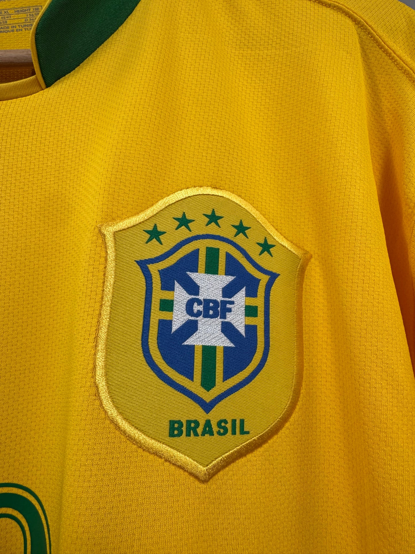 2006 NIKE Brazil Home Jersey RONALDINHO 10-(XL)