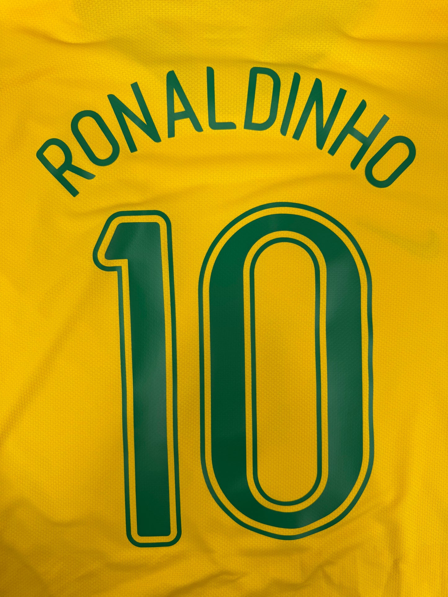 2006 NIKE Brazil Home Jersey RONALDINHO 10-(XL)