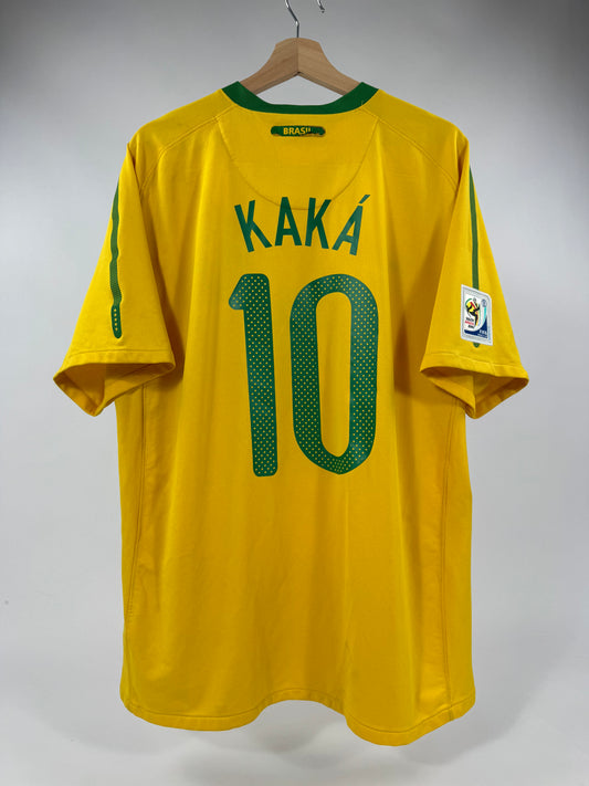 2010 NIKE BRAZIL Home Jersey KAKA 10-(XL)