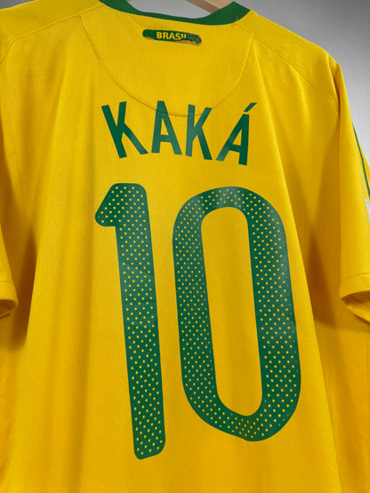 2010 NIKE BRAZIL Home Jersey KAKA 10-(XL)