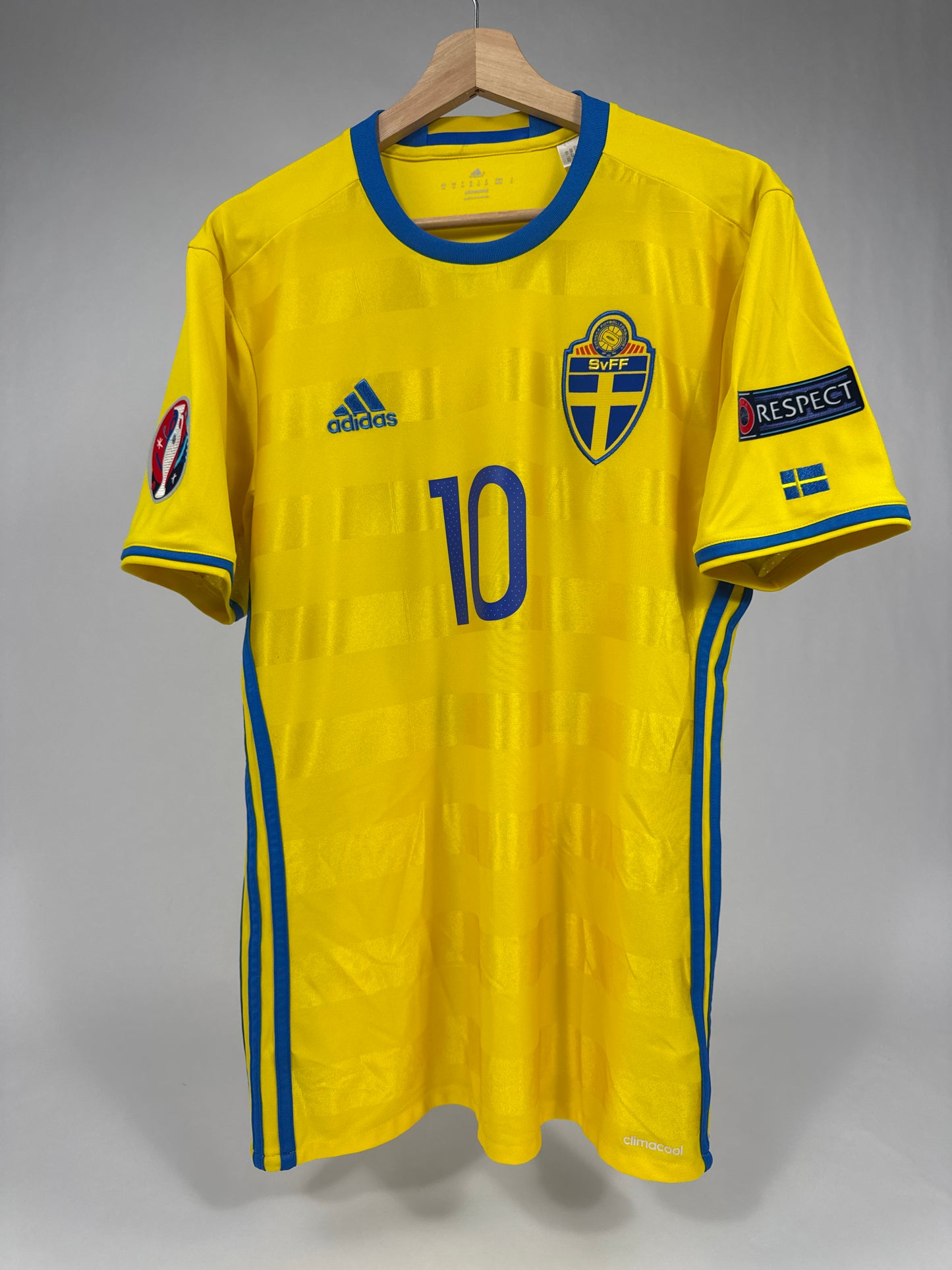 2016 ADIDAS SWEDEN HOME JERSEY IBRAHIMOVIC 10-(M)