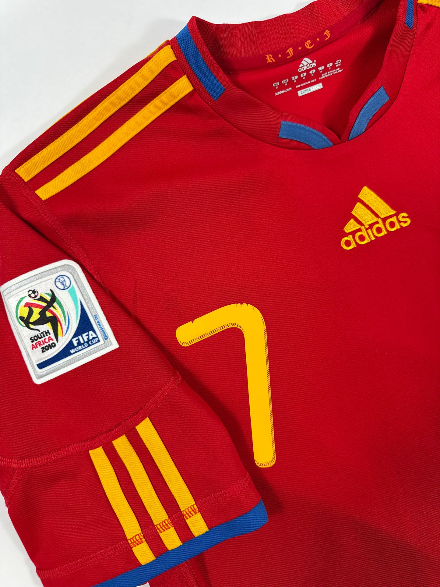 2010 ADIDAS Spain Home Jersey-DAVID VILLA 7