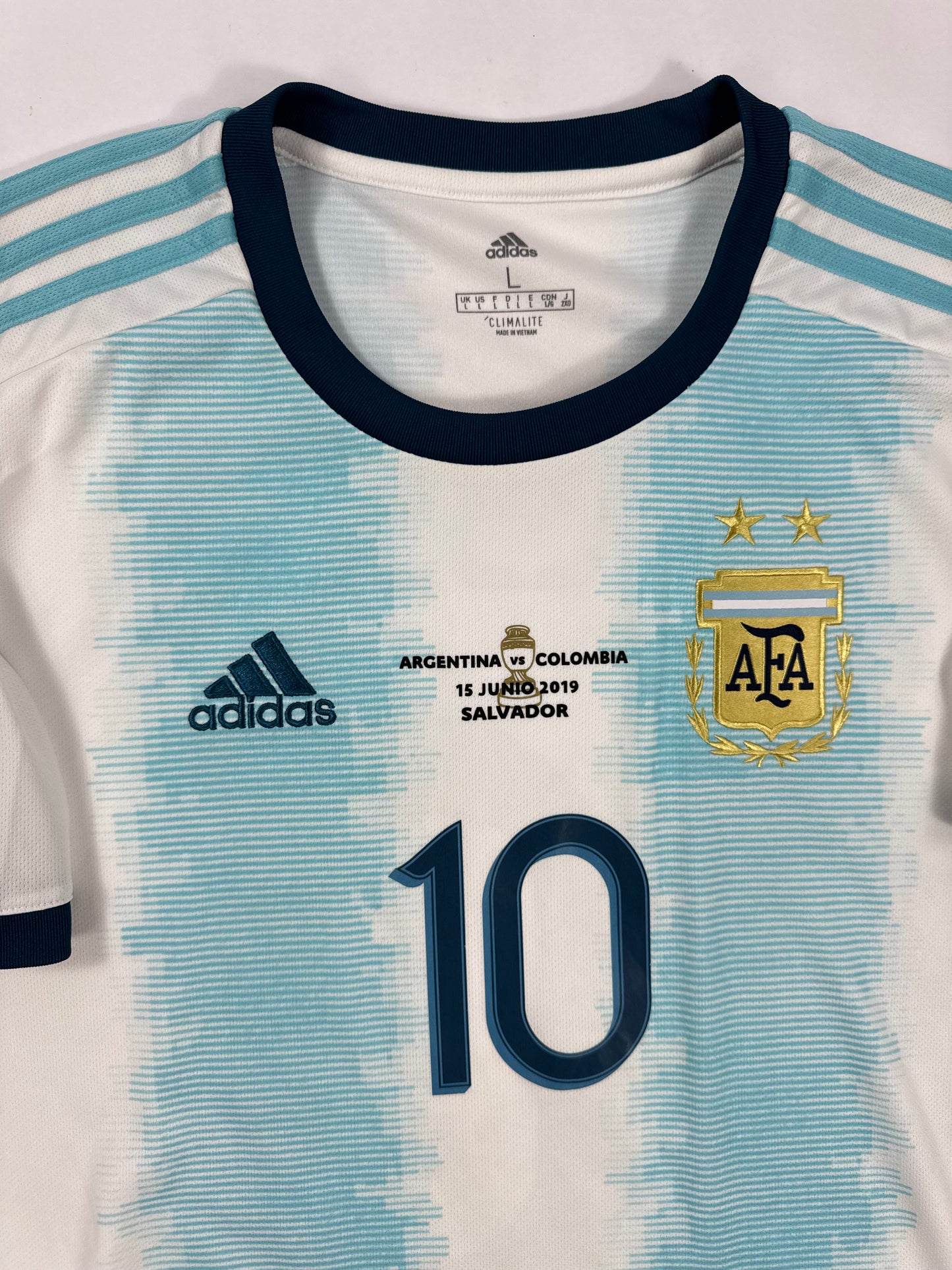 2019 ADIDAS Argentina Home Jersey-LEO MESSI 10