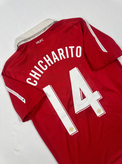 2010 NIKE Manchester United Home Jersey-CHICHARITO 14