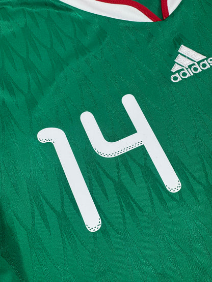 2010 ADIDAS Mexico Home Jersey LONG SLEEVE-JAVIER HERNANDEZ 14